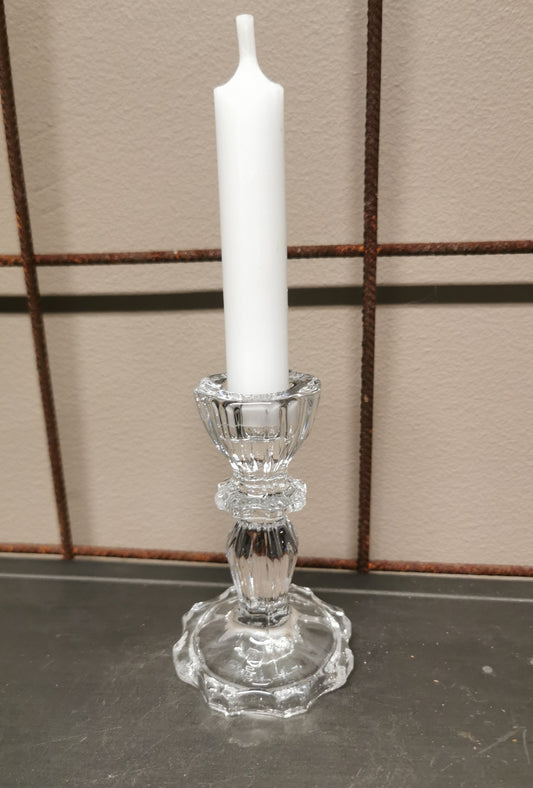 Lysestake i glass h10cm d 7cm