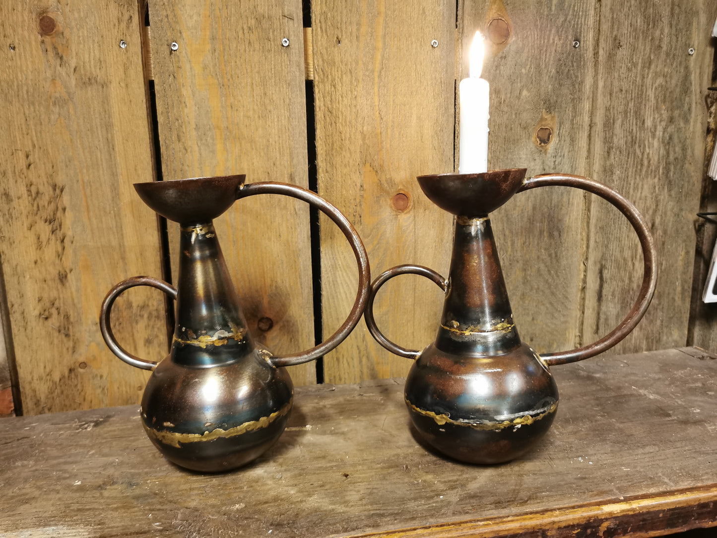 Rustikk Inka vase/lysestake, Liten nr1