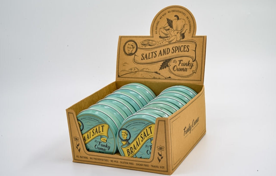 Funky Ouma Braai salt, Glutenfri