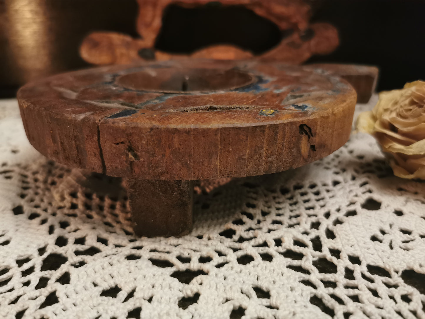 Indisk lysestake med "bein" #2