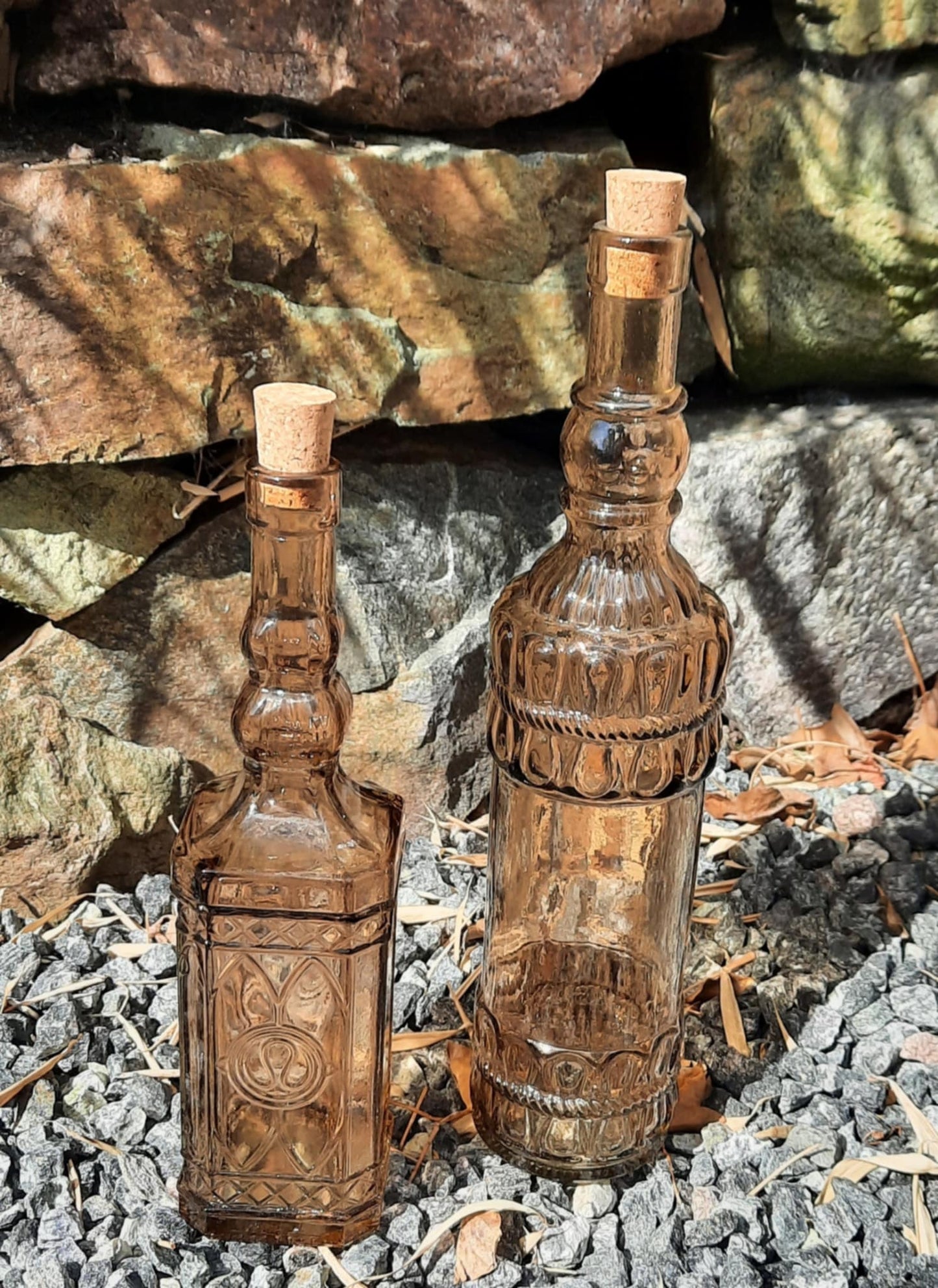 Flaske i resirkulert glass.