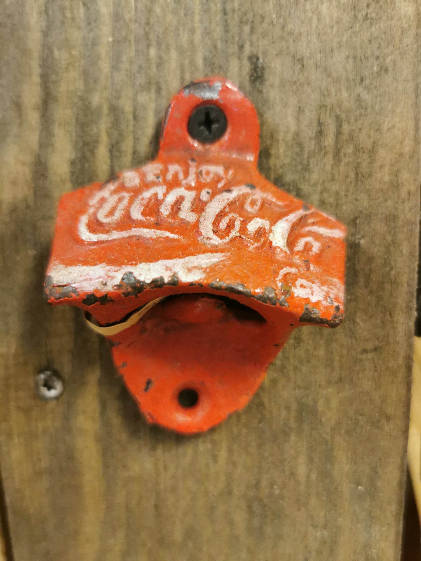 Vintage coca cola åpner, støpejern.