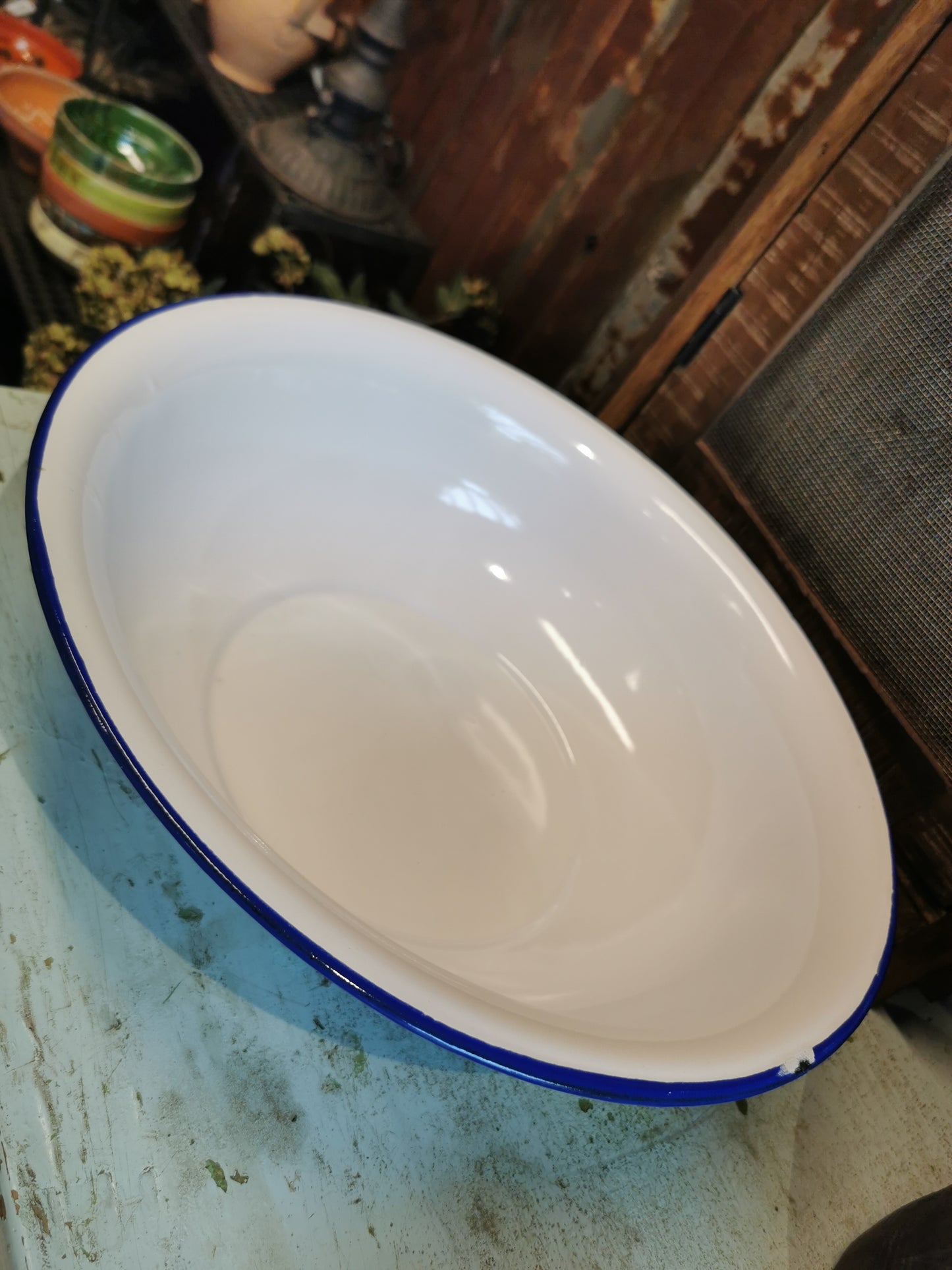 Vintage Emaljefat. D 38cm. #1